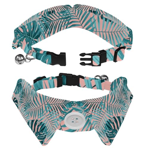 2 x Hundehalsband mit Revers-Design, verstellbar, mit Fliege, tropische Blätter 2 x Hundehalsband mit Revers-Design, verstellbar, mit Fliege, tropische Blätter von DragonBtu