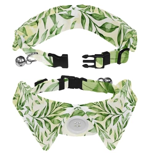 2 x Hundehalsband mit Revers-Design, verstellbar, mit Fliege, tropische Blätter 2 x Hundehalsband mit Revers-Design, verstellbar, mit Fliege, tropische Blätter von DragonBtu