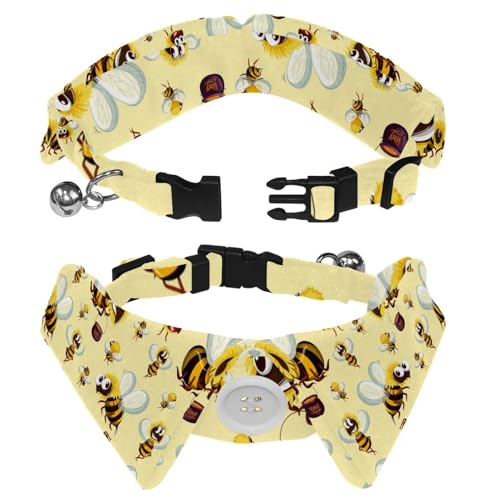 2 x verstellbare Fliege mit Revers-Design, mit Fliege, niedliche Cartoon-Biene 2 x verstellbare Fliege mit Revers-Design, mit Fliege, niedliche Cartoon-Biene von DragonBtu