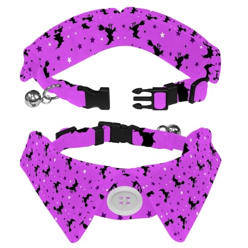 Hundehalsband mit Revers-Design, verstellbar, mit Fliege, Halloween, 2 Stück Hundehalsband mit Revers-Design, verstellbar, mit Fliege, Halloween, 2 Stück von DragonBtu