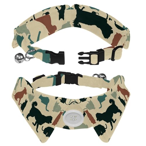 Hundehalsband mit Revers-Design, verstellbar, mit Fliege, Katzen und Hunde, 2 Stück Hundehalsband mit Revers-Design, verstellbar, mit Fliege, Katzen und Hunde, 2 Stück von DragonBtu