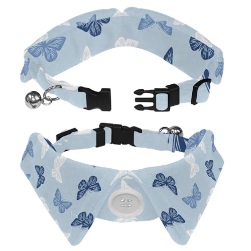 Hundehalsband mit Revers-Design, verstellbar, mit Fliege, Schmetterling, 2 Stück Hundehalsband mit Revers-Design, verstellbar, mit Fliege, Schmetterling, 2 Stück von DragonBtu
