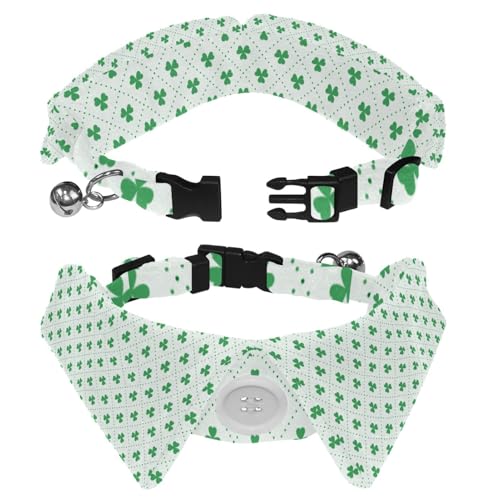 Hundehalsband mit Revers-Design, verstellbar, mit Fliege, St. Patrick's Day, 2 Stück Hundehalsband mit Revers-Design, verstellbar, mit Fliege, St. Patrick's Day, 2 Stück von DragonBtu