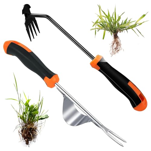 DragonX2 2 Stück Wurzeljäter Mit Griff, Unkrautstecher Edelstahl, Handjätgerät, Garten Wurzeljäter, Löwenzahnstecher, Gartenwerkzeug, Zum Graben Jäten Umpflanzen Entwurzeln DragonX2 2 Stück Wurzeljäter Mit Griff, Unkrautstecher Edelstahl, Handjätgerät, Garten Wurzeljäter, Löwenzahnstecher, Gartenwerkzeug, Zum Graben Jäten Umpflanzen Entwurzeln von DragonX2