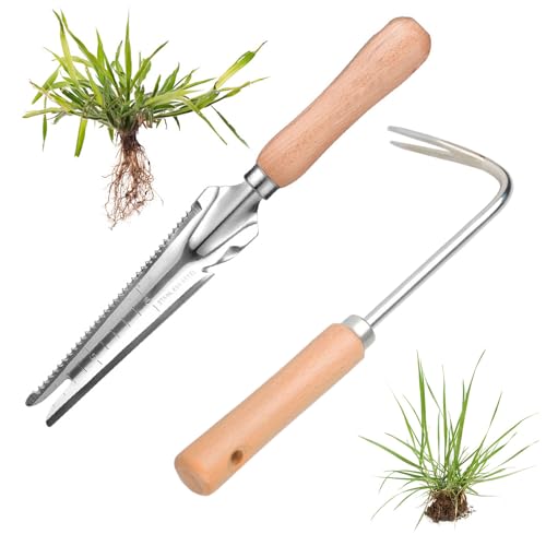 DragonX2 2 Stück Wurzeljäter Mit Griff, Unkrautstecher Edelstahl Mit Pflanzfunktion, Manueller Weeder Zum Graben Jäten, Garten Wurzeljäter, Zum Graben Jäten Umpflanzen Entwurzeln DragonX2 2 Stück Wurzeljäter Mit Griff, Unkrautstecher Edelstahl Mit Pflanzfunktion, Manueller Weeder Zum Graben Jäten, Garten Wurzeljäter, Zum Graben Jäten Umpflanzen Entwurzeln von DragonX2
