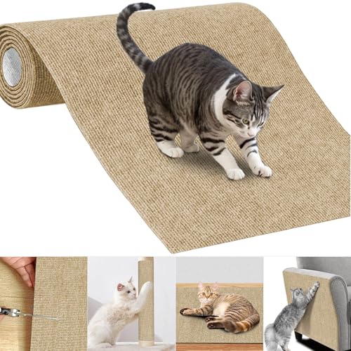 Kratzwand für Katzen 40 X300 cm Kratzmatte für Katzen Kratzmatte Selbstklebend Kratzmatte Katze Kratzteppich Zuschneidbare Selbstklebend Kratzmatte Katze für Möbel Couch Sofa Tür Schutz, Khaki Kratzwand für Katzen 40 X300 cm Kratzmatte für Katzen Kratzmatte Selbstklebend Kratzmatte Katze Kratzteppich Zuschneidbare Selbstklebend Kratzmatte Katze für Möbel Couch Sofa Tür Schutz, Khaki von DragonX2