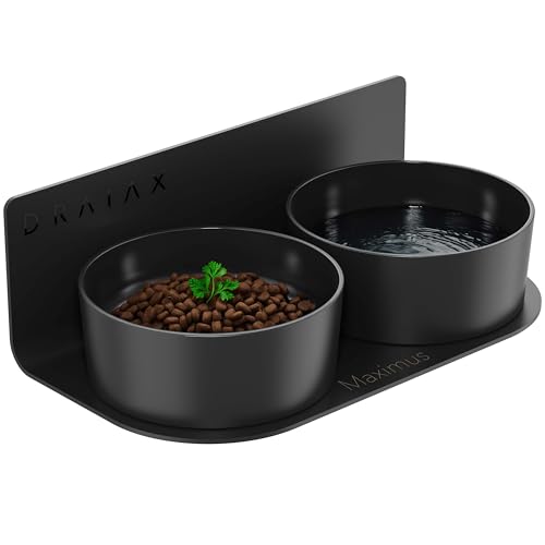 DRAIAX ElegantFeed L Hundenapf aus Keramik erhöht einfach abnehmbar – Fressnapf, Hundebar für große Hunde – Futterstation, Futternapf in schwarz zur Wandmontage DRAIAX ElegantFeed L Hundenapf aus Keramik erhöht einfach abnehmbar – Fressnapf, Hundebar für große Hunde – Futterstation, Futternapf in schwarz zur Wandmontage von Draiax