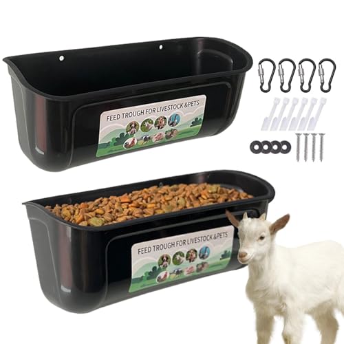 2pcs Großer Hühner-Futterspender Für Ziegen, Futterspender Und Tränke Für Hühner, Futterstation Und Tränke Für Geflügel, Hühner Futtertrog Mit Haken, Futterstation Für Schafe, Hirsche, Enten 2pcs Großer Hühner-Futterspender Für Ziegen, Futterspender Und Tränke Für Hühner, Futterstation Und Tränke Für Geflügel, Hühner Futtertrog Mit Haken, Futterstation Für Schafe, Hirsche, Enten von Dranng