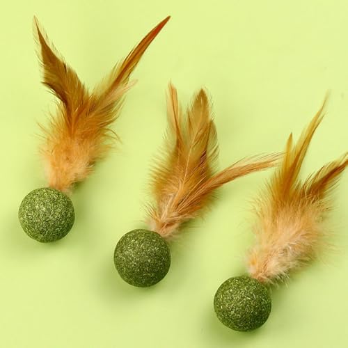 Dranng 3pcs Katzenminze Bälle Katzen,Katzenminze-Band-Katzenspielzeug | Cat Feather Ball Toys, Essbarer Kätzchenball Mit Federkatzenminze | Interaktives Federballspielzeug Für Katzen,sicheres Gesunde Dranng 3pcs Katzenminze Bälle Katzen,Katzenminze-Band-Katzenspielzeug | Cat Feather Ball Toys, Essbarer Kätzchenball Mit Federkatzenminze | Interaktives Federballspielzeug Für Katzen,sicheres Gesunde von Dranng