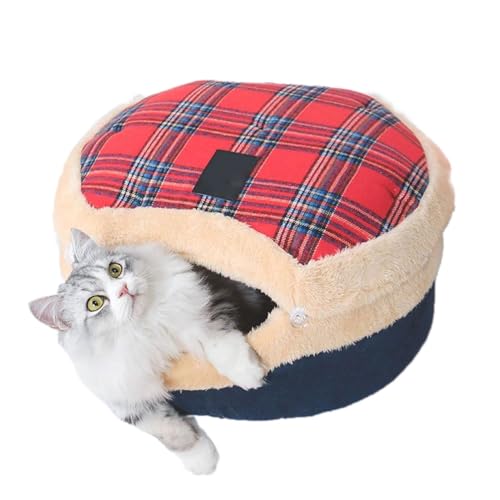 Dranng Geschlossenes Katzennest, Katzenbetthöhle - Haustierbett, Katzenbett im Doppelmodus-Design,Abnehmbares Katzennest für Haustierkatzenkätzchen Dranng Geschlossenes Katzennest, Katzenbetthöhle - Haustierbett, Katzenbett im Doppelmodus-Design,Abnehmbares Katzennest für Haustierkatzenkätzchen von Dranng