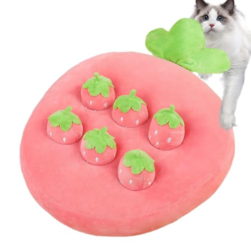 Dranng Karotten-Katzenspielzeug, Hundespielzeug Karottenfarm - Karottensammler Katzenspielzeug,Erdbeerpflückpuppe, interaktives Katzenspielzeug, Karottenfarm, Ananaspuppe, Karottenziehspielzeug von Dranng