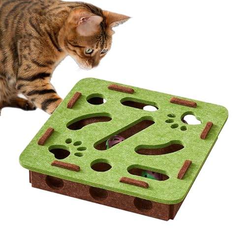 Dranng Katzenleckerli-Puzzle, Interaktiver Futterautomat Für Haustiere, Katzen Futterautomat Mit Suchfunktion Sensorischer Reize Und Glocke Zur Geistigen Stimulation Gegen Langeweile Für Innen Und Dranng Katzenleckerli-Puzzle, Interaktiver Futterautomat Für Haustiere, Katzen Futterautomat Mit Suchfunktion Sensorischer Reize Und Glocke Zur Geistigen Stimulation Gegen Langeweile Für Innen Und von Dranng