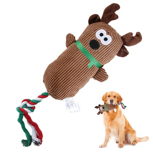 Dranng Kauspielzeug für Welpen zum Zahnen, Quietschspielzeug für Hunde | -Hirsch-Hundegeräusch-Spielzeug - Welpenzubehör mit Quietscher, Leckerli-Spielzeug für Hunde mittlerer und großer Dranng Kauspielzeug für Welpen zum Zahnen, Quietschspielzeug für Hunde | -Hirsch-Hundegeräusch-Spielzeug - Welpenzubehör mit Quietscher, Leckerli-Spielzeug für Hunde mittlerer und großer von Dranng