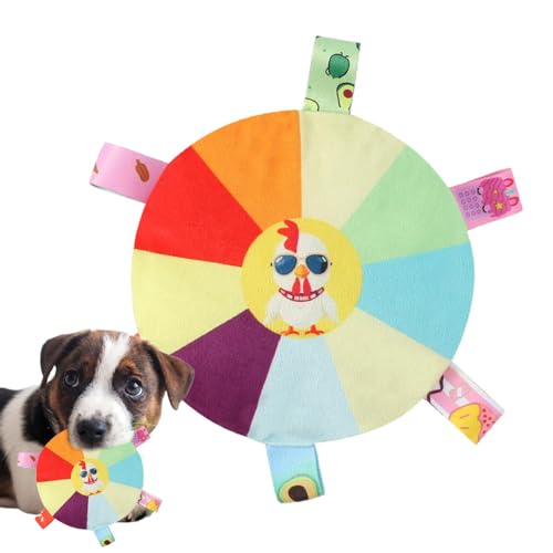 Dranng Kauspielzeug für Welpen zum Zahnen, Scheibenspielzeug für Hunde - Interaktives Zahnreinigungsspielzeug für Hunde,Lustiges scheibenförmiges Kauspielzeug für Hunde, Plüsch-Hundespielzeug für von Dranng