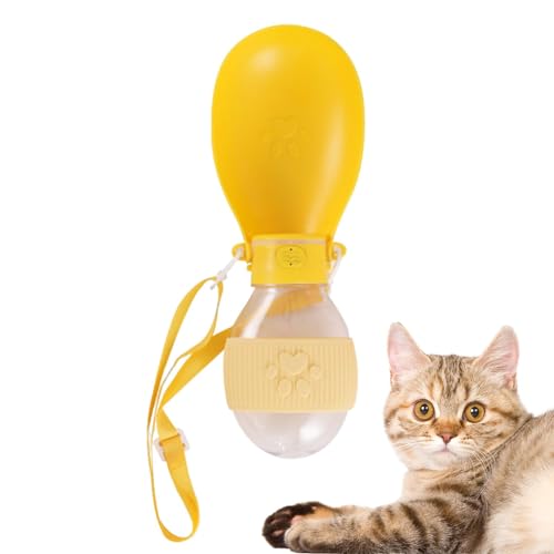 Dranng Tragbare Hundewasserflasche, Wasserflasche für Hunde | Zusammenklappbare Haustier-Wasserflasche, Hunde-Wasserflaschen zum Spazierengehen,Leichte Hunde-Reisewasserflasche, Reise-Hundewassernapf von Dranng
