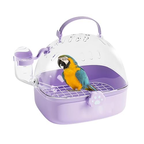 Dranng Vogelreisekäfig | Tragbarer Hamsterkäfig mit Wasserflasche | Transportzubehör für Haustier Vögel | Geräumiges Design für Spatzen Aras Conures Chinchillas Wellensittiche Nymphensittiche Sittiche von Dranng