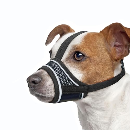 Maulkorb, Nylon-Maulkorb Für Hunde Verstellbares Gurtband Geeignet für Maulkörbe von mittleren und großen Hunden Verhinderung von Bellen, Beißen und Kauen (XS) von Dratenger