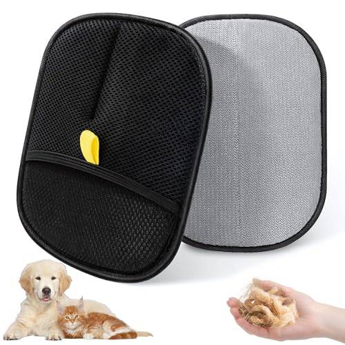 Dreaku Fellmagnet Handschuh, Antistatische Fell Magnet Handschuh Wiederverwendbare Dicke Doppelseitige Pfotenmond Bürste für Sofas Reinigung Entfernen Von Haaren Und Pflegen, Haarentfernung (2 Stück) von Dreaku