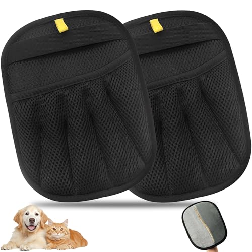 Dreaku Tierhaarentferner Handschuh, Fellmagnet Fell Magnet Handschuh Tierhaar Pet Hair Remover, Antistatische Wiederverwendbare für Sofas Kleidung Reinigung Entfernen Von Haaren Und Pflegen (2 Stück) von Dreaku