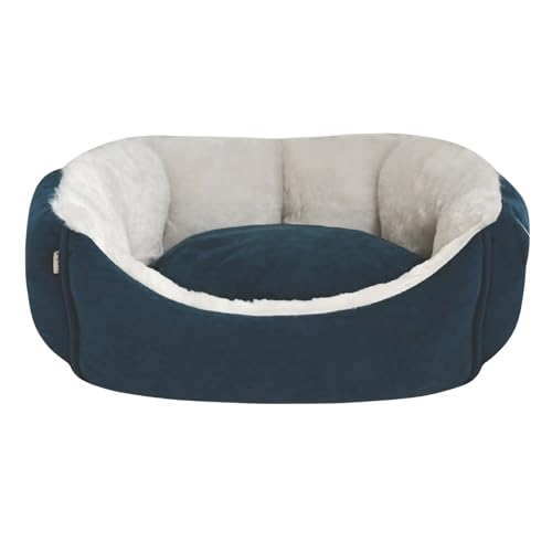Dream Paws Hundebett, superweiches, rechteckiges Fleece-Bett, warmes Plüschfutter, warmes, gemütliches Haustierbett mit rutschfester Unterseite, Anti-Angst, maschinenwaschbar, Blau, Größe L, 70 x 60 x Dream Paws Hundebett, superweiches, rechteckiges Fleece-Bett, warmes Plüschfutter, warmes, gemütliches Haustierbett mit rutschfester Unterseite, Anti-Angst, maschinenwaschbar, Blau, Größe L, 70 x 60 x von Dream Paws