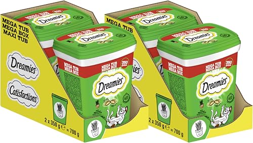 DREAMIES™ Mega Box mit Katzenminze Geschmack 2 x 2 x 350g von Dreamies