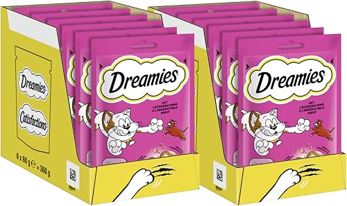 DREAMIES™ Portionsbeutel mit Rind 2 x 6 x 60g von Dreamies