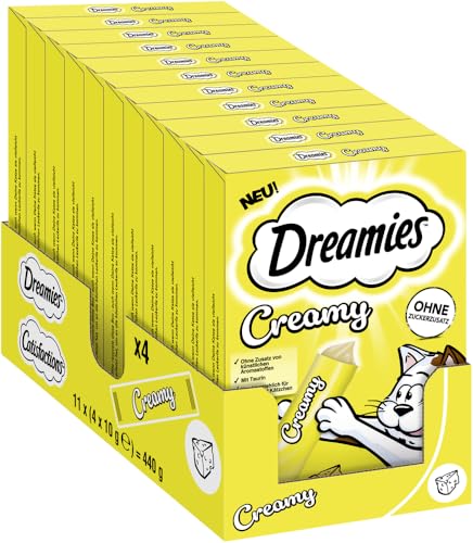 DREAMIES Creamy Multipack mit köstlichem Käse, 11x4x10g DREAMIES Creamy Multipack mit köstlichem Käse, 11x4x10g von Dreamies