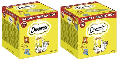 DREAMIES Multipack Variety Snack Box 3 Varietäten (2, Huhn, Käse, Fisch) von Dreamies