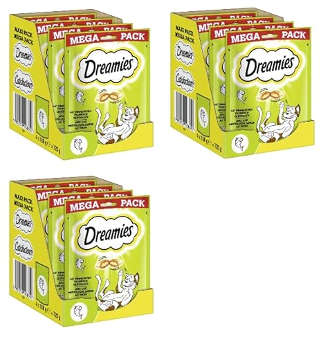 DREAMIES Portionsbeutel Mega Pack Katzenleckerli Katzensnack (3X 720g, Thunfisch) von Dreamies