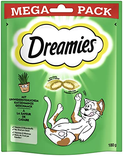 DREAMIES Portionsbeutel Mega Pack mit Katzenminze Geschmack 80g von Dreamies
