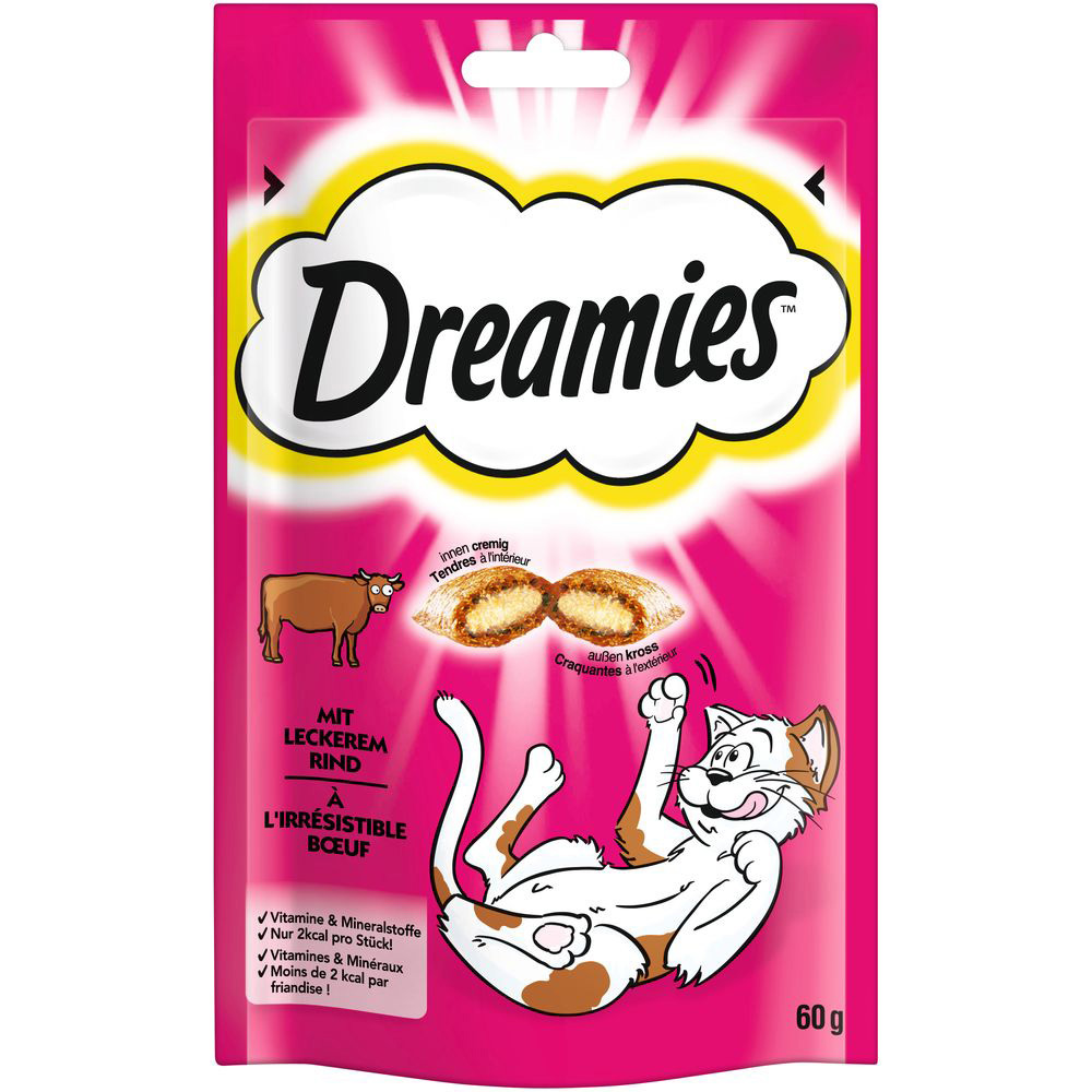 Dreamies Katzensnack Klassik - Sparpaket Rind (6 x 60 g) von Dreamies