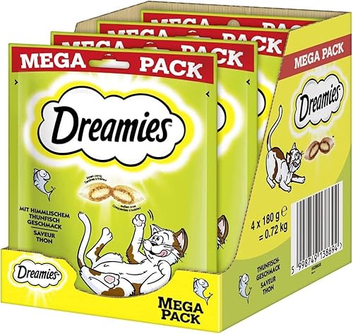 Dreamies Cat Snack mit Thunfisch Mega Pack | 4 x 180g Katzensnack Dreamies Cat Snack mit Thunfisch Mega Pack | 4 x 180g Katzensnack von Dreamies