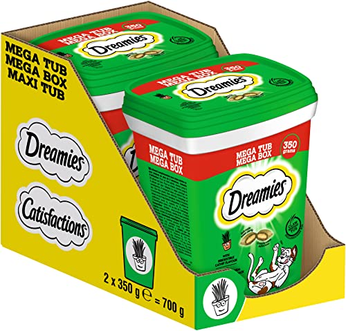 Dreamies Catnip Katzensnacks mit Minze – Traumhaft knusprige Taschen mit zarter Füllung, 2 x 350g Dreamies Catnip Katzensnacks mit Minze – Traumhaft knusprige Taschen mit zarter Füllung, 2 x 350g von Dreamies