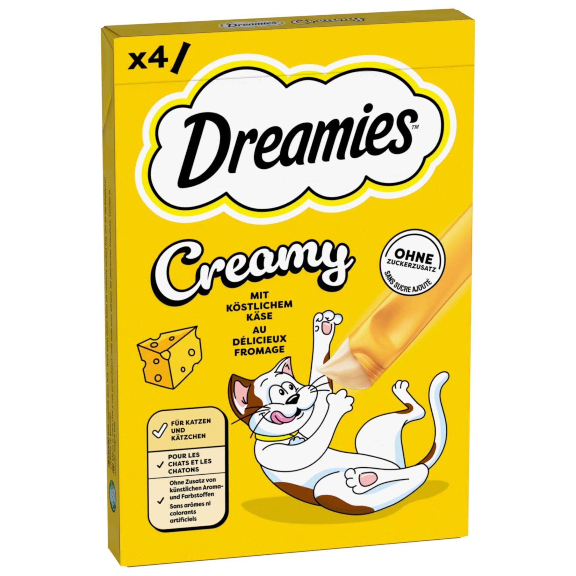Dreamies Creamy Snacks - Käse (4 x 10 g) von Dreamies