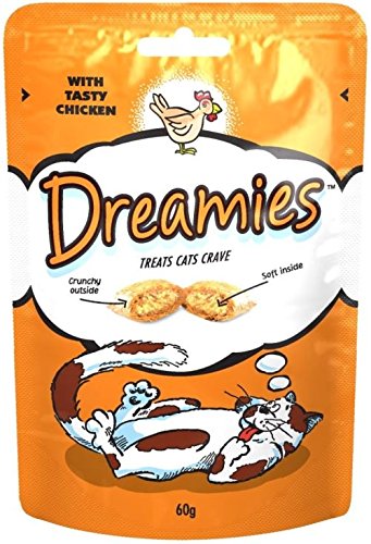 Dreamies Katzen-Leckerli mit Tasty Chicken (60 g) - Packung mit 6 von Dreamies