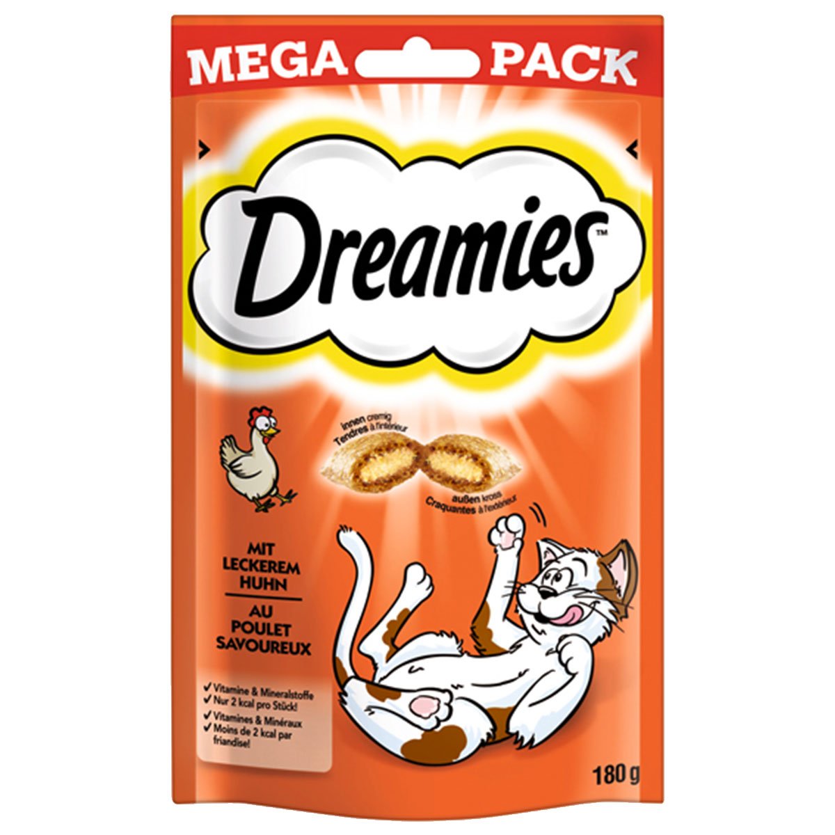 Dreamies Katzensnack Mega Pack mit Huhn 180g Dreamies Katzensnack Mega Pack mit Huhn 180g von Dreamies