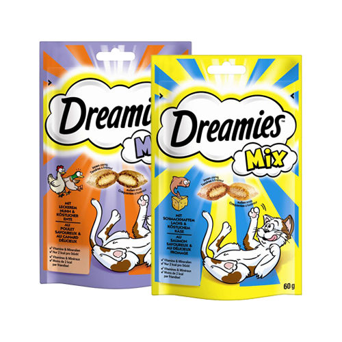 Dreamies Katzensnack Mix - Lachs & Käse - 60 g von Dreamies