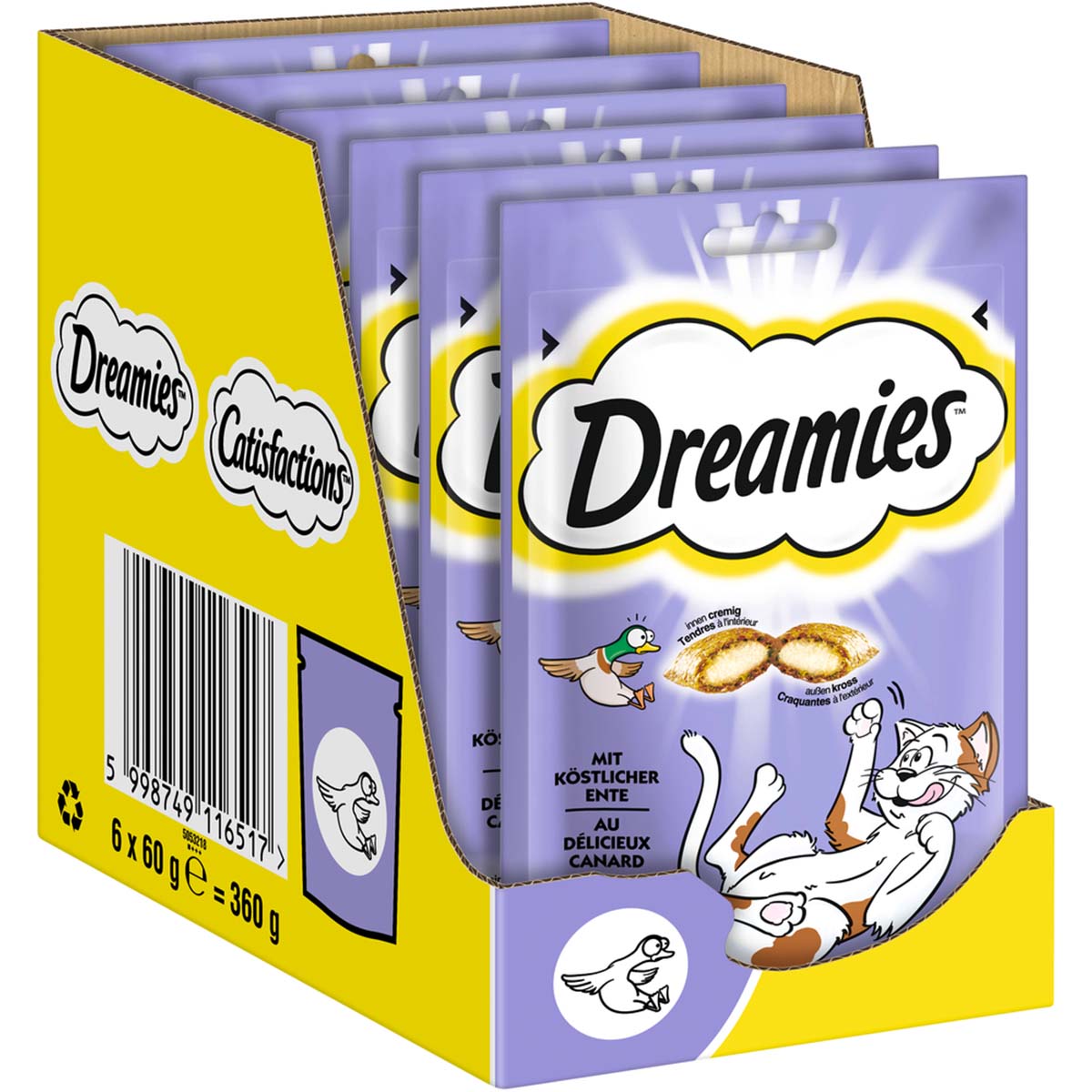 Dreamies Katzensnack mit Ente 6x60g von Dreamies