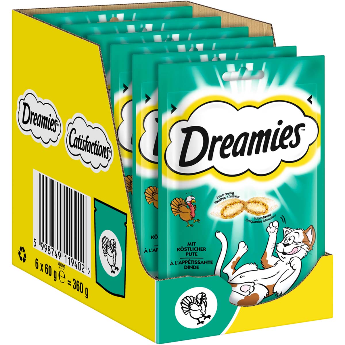 Dreamies Katzensnack mit Pute 6x60g von Dreamies
