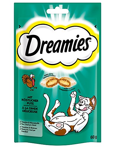 Dreamies Katzensnacks Katzenleckerli Klassiker mit Pute, 6 Packungen (6 x 60g) von Dreamies