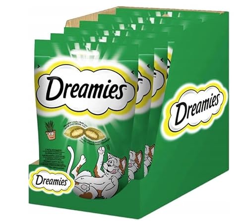 Dreamies Katzensnacks Katzenleckerlis Catnip mit Katzenminze Geschmack 12x60g von Dreamies