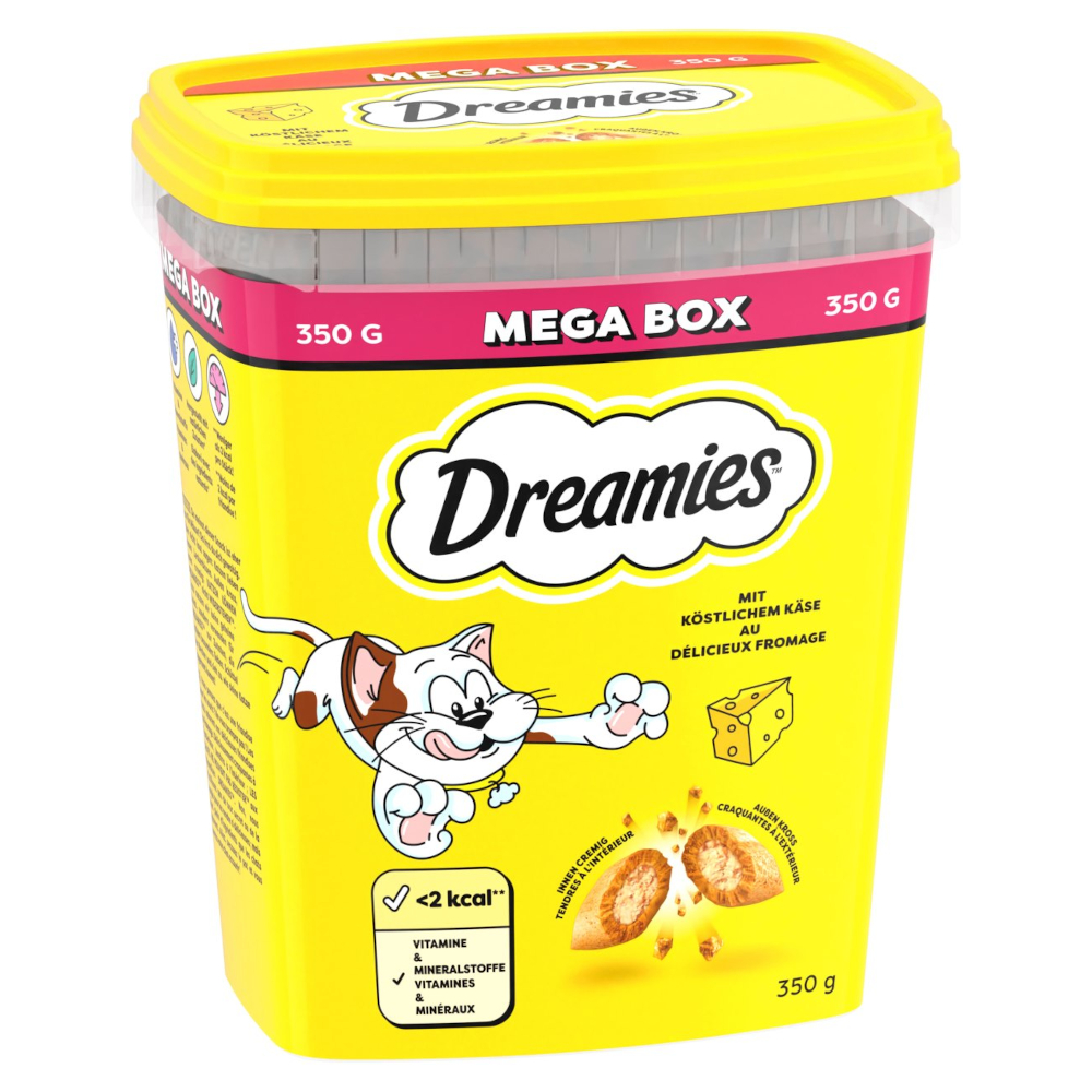 Dreamies Katzensnacks Mega Box - Sparpaket: Käse (2 x 350 g) von Dreamies