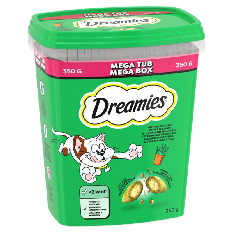 Dreamies Katzensnacks Mega Box - Sparpaket: Katzenminze (4 x 350 g) von Dreamies