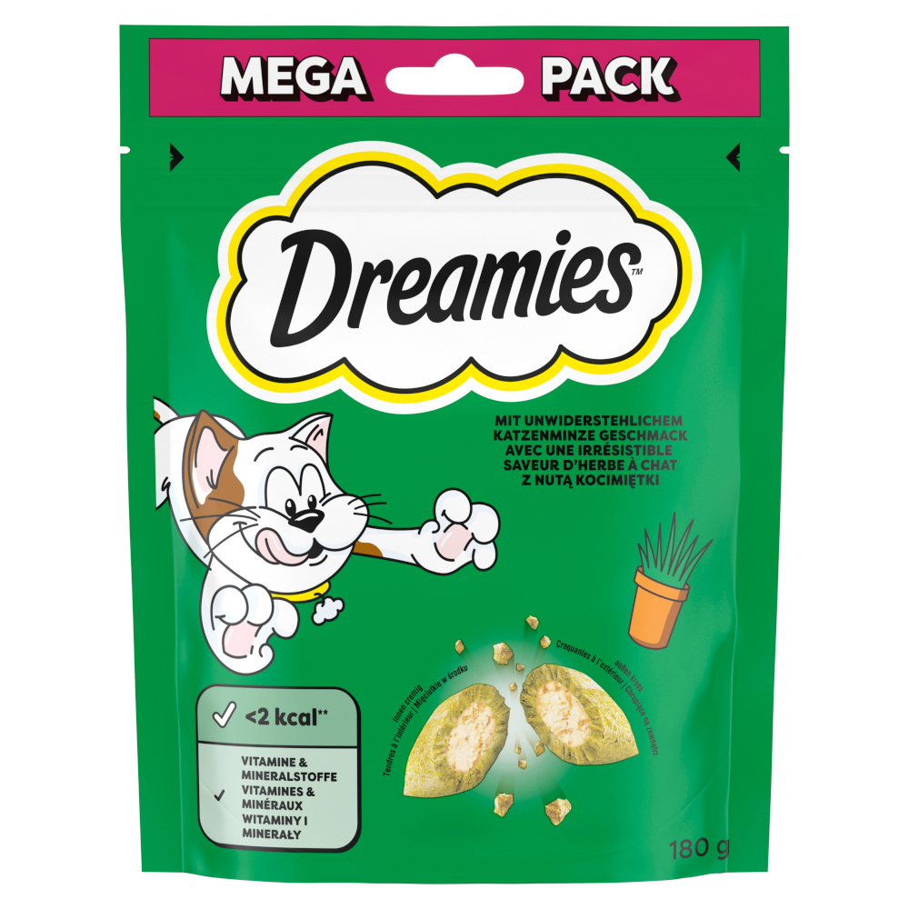 Dreamies Katzensnacks Mega Pack - Katzenminze Geschmack (180 g) von Dreamies