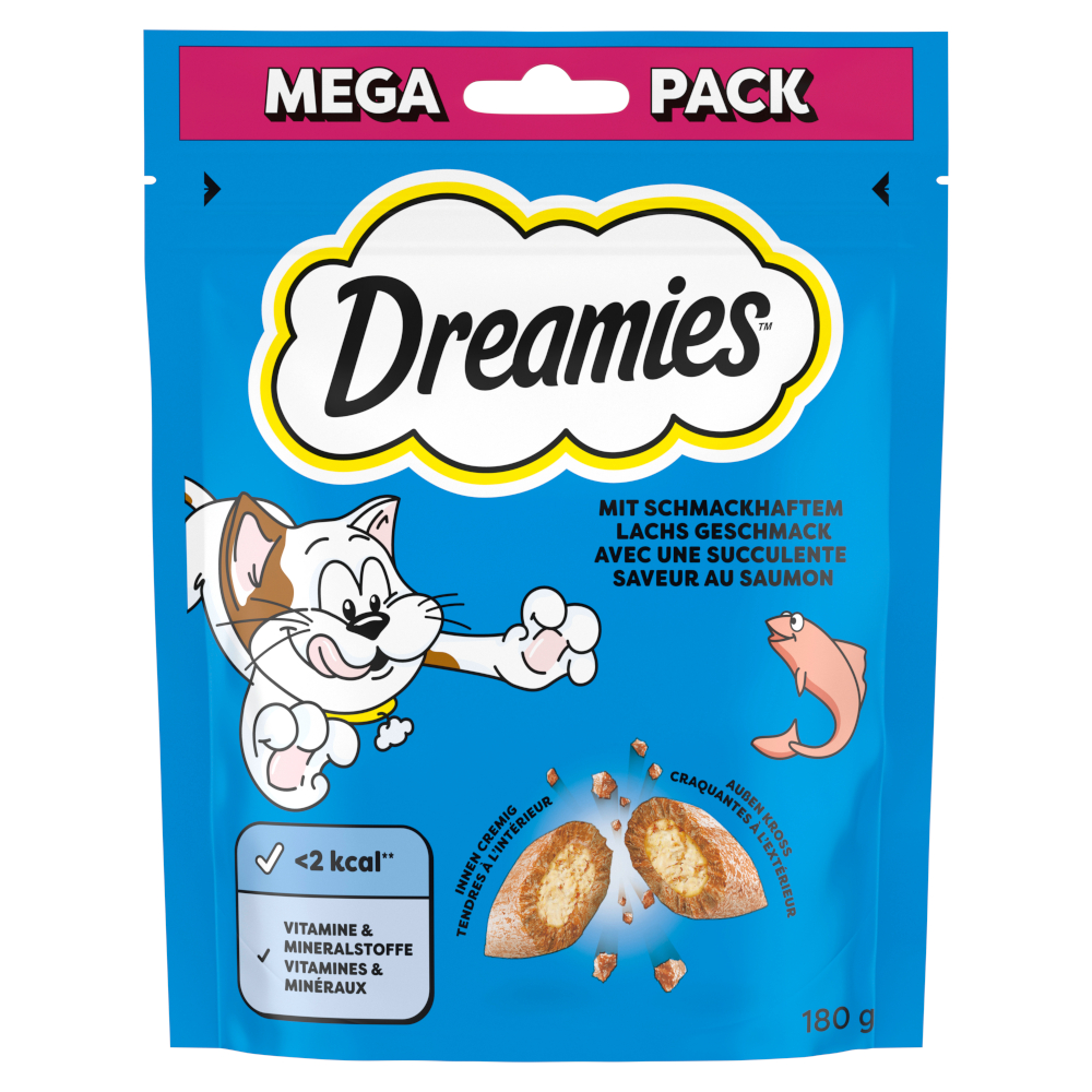 Dreamies Katzensnacks Mega Pack - Lachs (180 g) von Dreamies