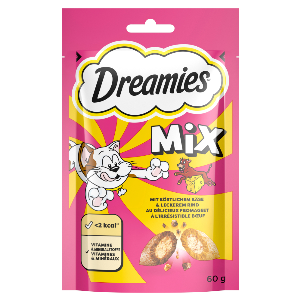 Dreamies Katzensnacks Mix Pack - Käse und Rind (60 g) von Dreamies
