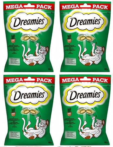 Dreamies Katzensnacks mit Katzenminze Mega Pack Katzenleckerli 4 x 180g von Dreamies