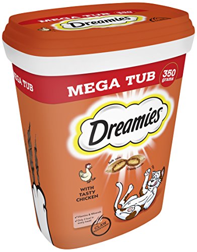 Dreamies Katzenleckerlis, leckere Snacks mit köstlichem Huhn, 1 Dose à 350 g von Dreamies