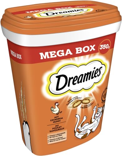 Dreamies Katzenleckerlis, leckere Snacks mit köstlichem Huhn, 1 Dose à 350 g von Dreamies