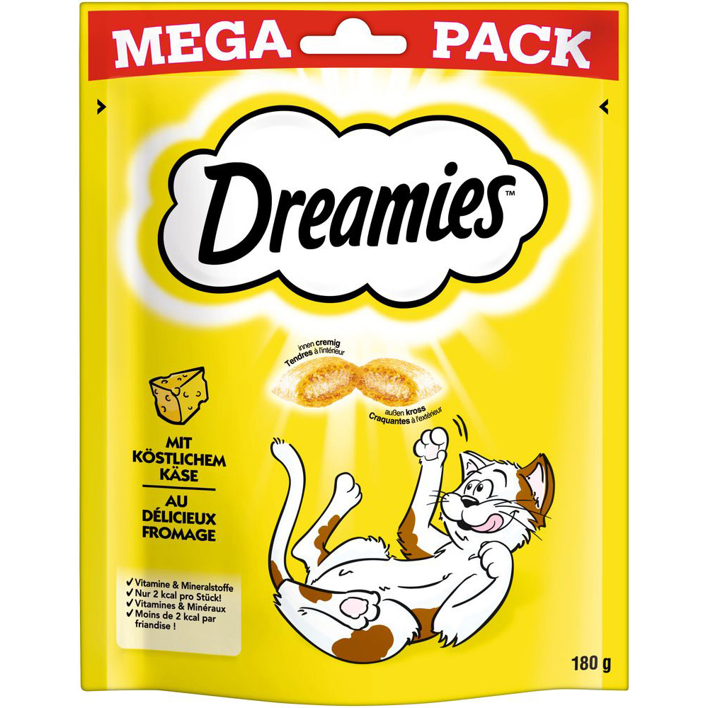 Dreamies Katzensnacks Mega Pack - Sparpaket Käse (4 x 180 g) von Dreamies